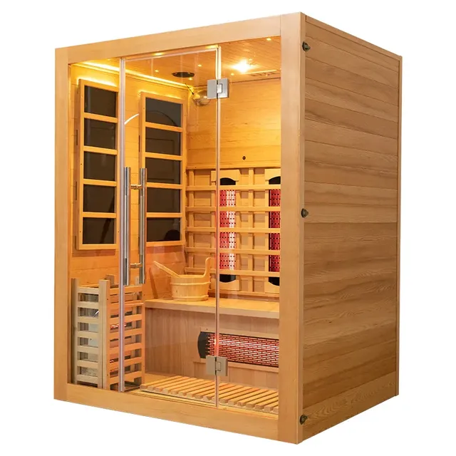 Salle de sauna spa intérieure de luxe moderne