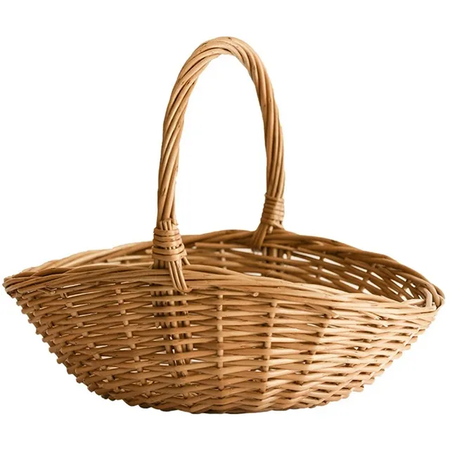 Panier osier tressé anse renforcée ovale fond plat…