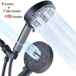 Pommeau de douche à main à 10 fonctions – Ensemble de douche à économie d&rsquo;eau pour salle de bain