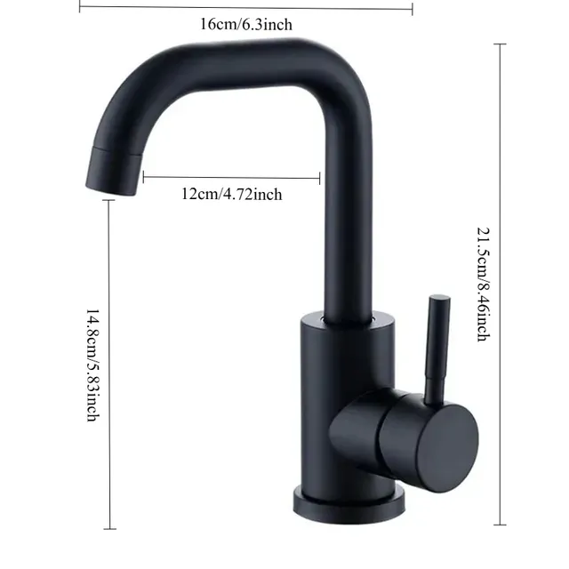 Robinet de lavabo de salle de bains en Nickel noir – vue 7