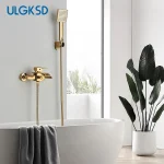 Ensemble de douche simple et élégant, 2 voies compatibles avec les systèmes de baignoire, robinet de centre commercial, laiton HOF/05 et bain