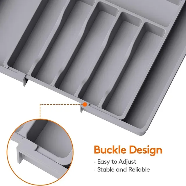 Organisateur tiroir extensible couverts ustensiles… – vue 6