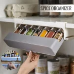 Étagère à épices de cuisine auto-adhésive murale sous étagère support de rangement de bouteilles d&rsquo;assaisonnement organisateur d&rsquo;épices support de rangement de cuisine