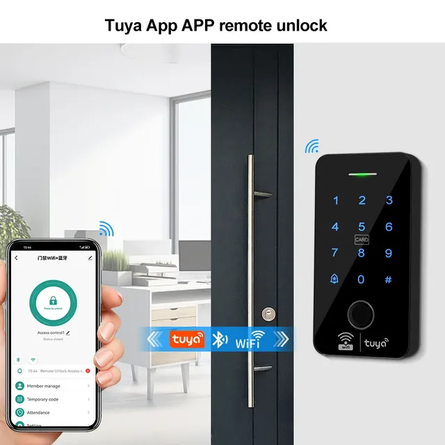 Contrôleur d'accès par empreinte digitale WiFi Tuya – vue 2