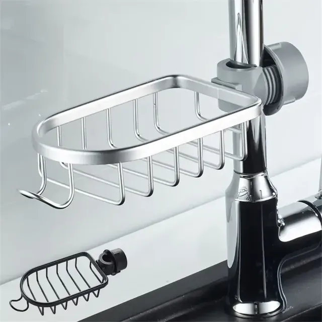 Panier rangement porte eponge savon douche métallique…