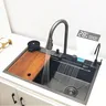 Évier de cuisine cascade LED 304 évier en acier… – vue 2