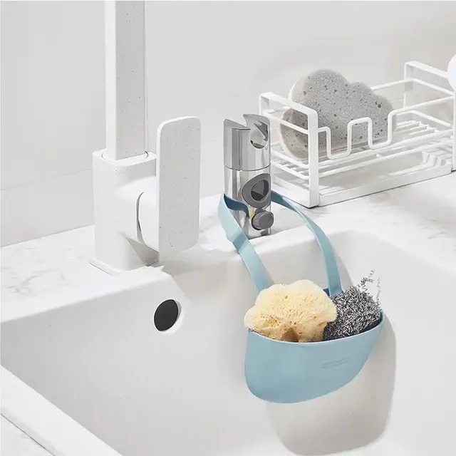 Porte éponge suspendu évier lavabo silicone souple… – vue 4