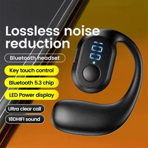 Écouteurs sans fil Bluetooth 5.3, crochet d’oreille, Mini mains libres, étanche, casque d’écoute pour Sport et musique, oreillettes simples Écouteurs sans fil Bluetooth 5.3, crochet d’oreille, Mini mains libres, étanche, casque d’écoute pour Sport et musique, oreillettes simples