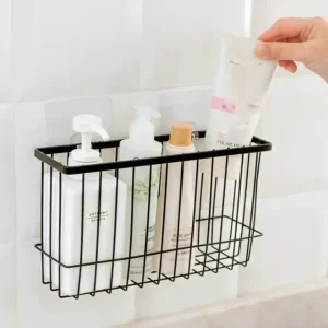 Support de rangement de Cuisine gratuit, poinçon en fer forgé, étagère de rangement domestique, organisateur de salle de bain, Rangement de Cuisine