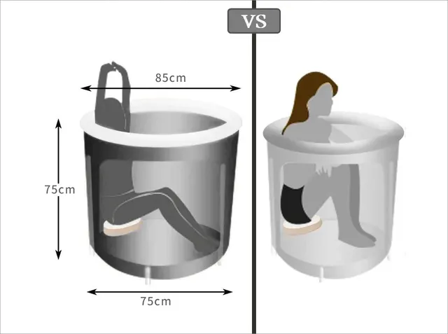 Bain à Bulles Noir Pliable en PVC Gonflable avec… – vue 6
