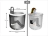Bain à Bulles Noir Pliable en PVC Gonflable avec… – vue 6