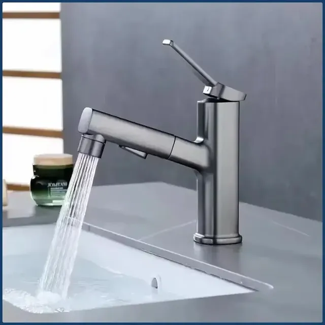 Robinet de lavabo en laiton chaud et froid – vue 4