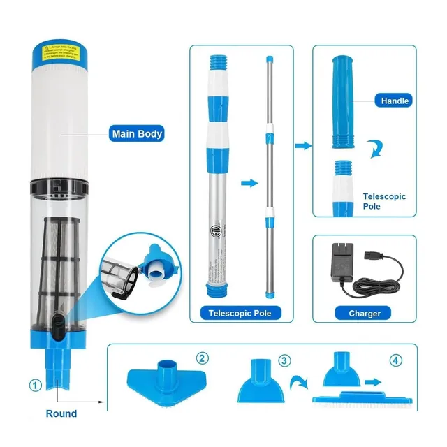 Aspirateur piscine rechargeable sansfil polyvalent… – vue 4