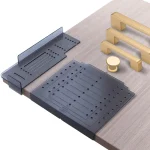 Kit de gabarit de poignée d&rsquo;armoire installation de porte et MELrib gabarit de marquage pour bouton d&rsquo;armoire nervure de poignée outil de travail de calcul de montage