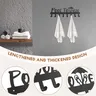 Porte serviettes mural métal noir mat crochets huit… – vue 5