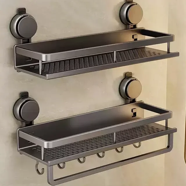 Étagère murale sans perçage ventouses double plateau…