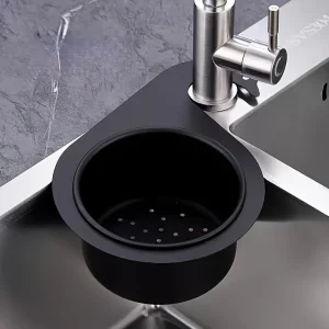 Crépine d&rsquo;évier en forme de cygne en acier inoxydable – Panier de vidange rapide avec crochet de robinet, utilisations pour la cuisine et la salle de bain