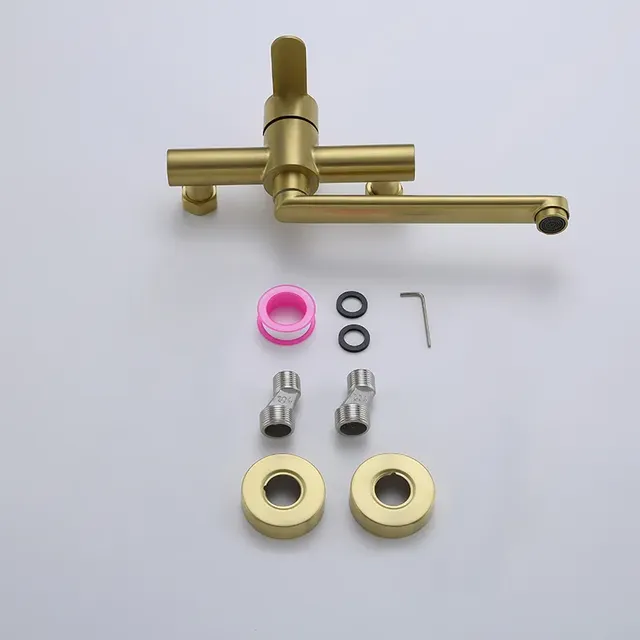 Robinet d'évier de cuisine en acier inoxydable 304 or… – vue 3