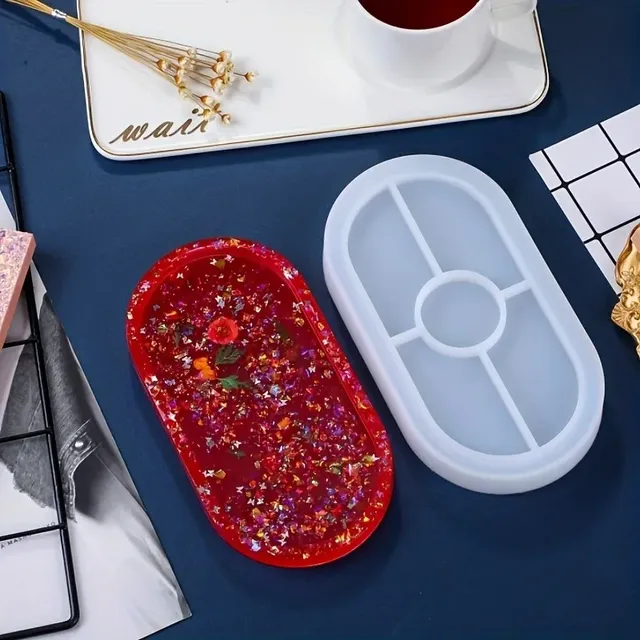 Moule ovale en résine de silicone – vue 3