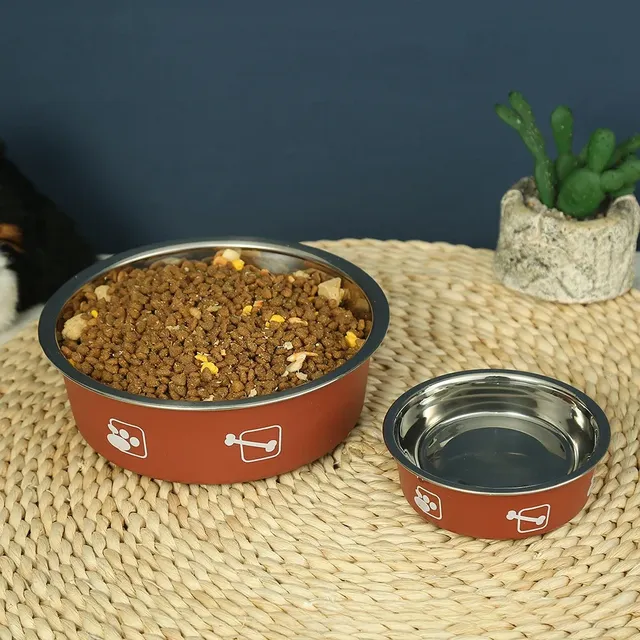 Bol pour animaux de compagnie en acier inoxydable Double… – vue 4