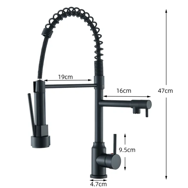 Robinet de cuisine à ressort extractible – vue 2