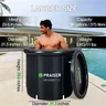 Bain de glace pliant de luxe noir pour adulte – vue 5