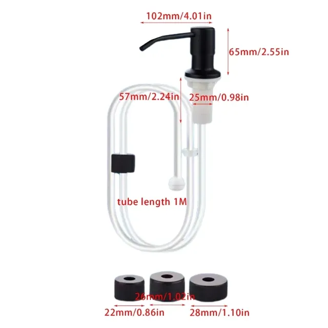 Distributeur savon évier encastrable pompe inox brossé… – vue 6