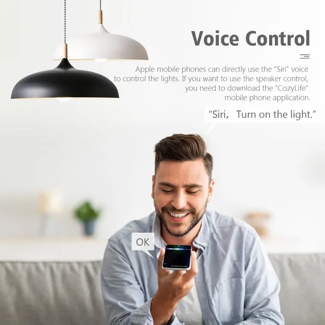 Lampe intelligente Wifi Homekit Alexa ampoule LED E27… – vue 4