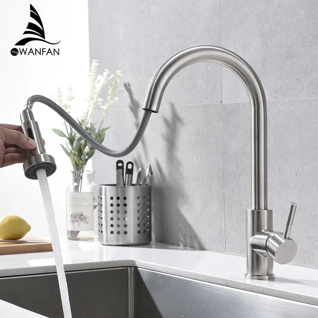 Robinet de cuisine Surface en acier inoxydable