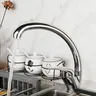 Robinet de cuisine poli monté sur le pont à poignée unique – vue 3