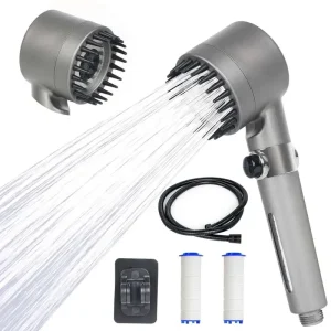Douche avec filtre pomme de douche haute pression douche à économie d&rsquo;eau avec filtre à eau 3 boutons de moule contrôlables