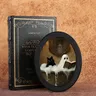Décoration ovale sur le thème du fantôme et du chat noir… – vue 2