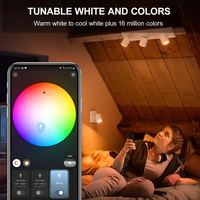 Ampoule Led GU10 Zigbee/Wifi RGB CW WW – vue 6