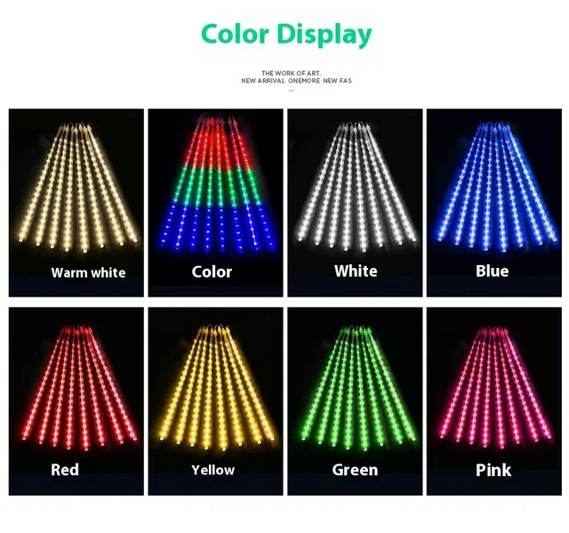 Guirlande lumineuse solaire Led pour pluie de météores – vue 4