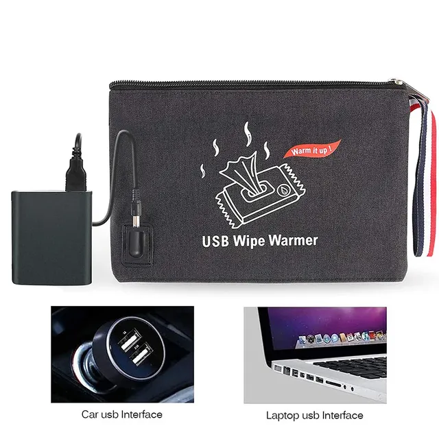 Chauffe lingettes portable usb bébé polyester zippé… – vue 5
