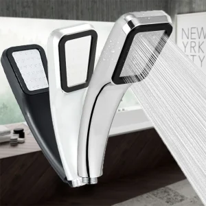 Pommeau de douche carré pressurisé à 300 trous, pomme de douche à main unique, économie d’eau, buse de pulvérisation de pluie, accessoires de salle de bains Pommeau de douche carré pressurisé à 300 trous, pomme de douche à main unique, économie d’eau, buse de pulvérisation de pluie, accessoires de salle de bains