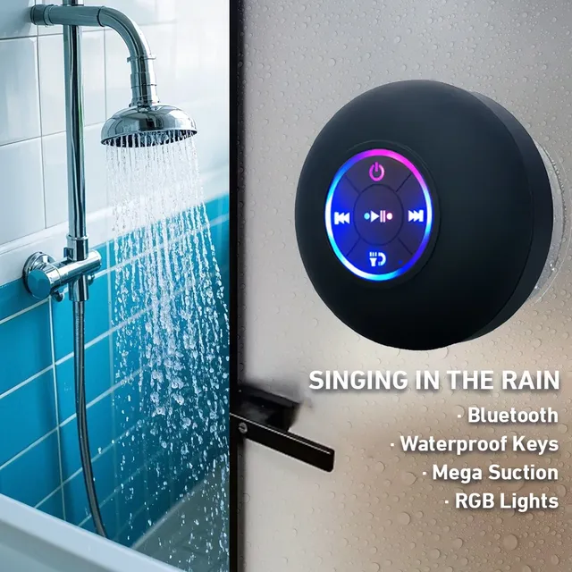 Haut-parleur Bluetooth étanche avec lumières LED colorées