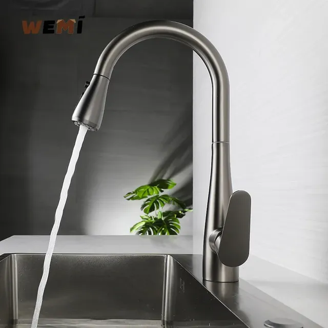 Mitigeur cuisine monotrou bec haut col cygne inoxydable… – vue 5