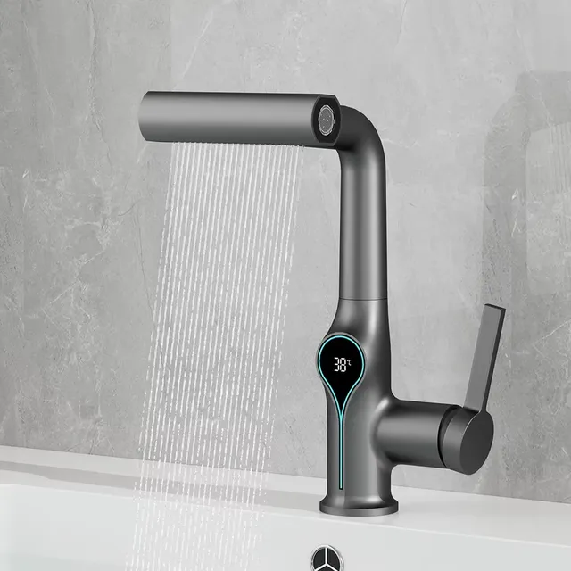 Robinet de lavabo à affichage numérique de température… – vue 2