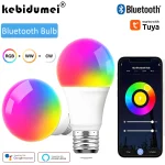 Tuya – ampoule Led intelligente E27, 220V, lumière intelligente, variable, Bluetooth, RGB, contrôle par application, pour décoration de chambre à coucher, lumières de fête