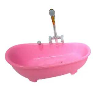 Baignoire poupée électrique plastique rose blanche compacte miniature…