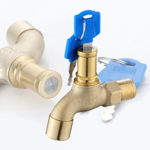 Robinet d’extérieur en cuivre de 1/2 pouces, robinet d’eau de jardin antivol, robinet mural en laiton, adaptateur de robinet d’eau épaissi avec clés Robinet d’extérieur en cuivre de 1/2 pouces, robinet d’eau de jardin antivol, robinet mural en laiton, adaptateur de robinet d’eau épaissi avec clés