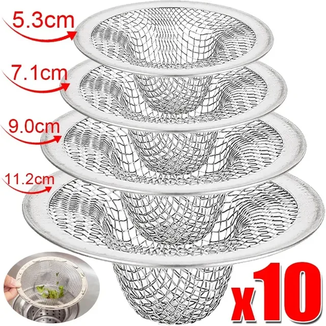 10/1x filtre d'évier en acier inoxydable cuisine salle… – vue 2