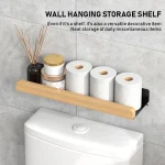 HOSolid-Support de Rangement en Bois pour Salle de Bain, Lavabo Mural