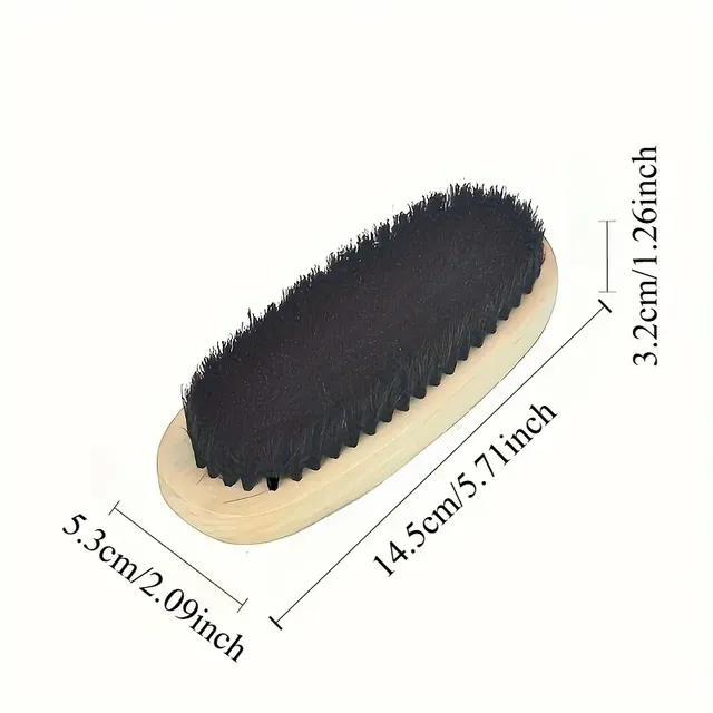 Brosse ovale poils porc noir monture bois ergonomique… – vue 3