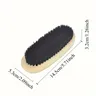 Brosse ovale poils porc noir monture bois ergonomique… – vue 3