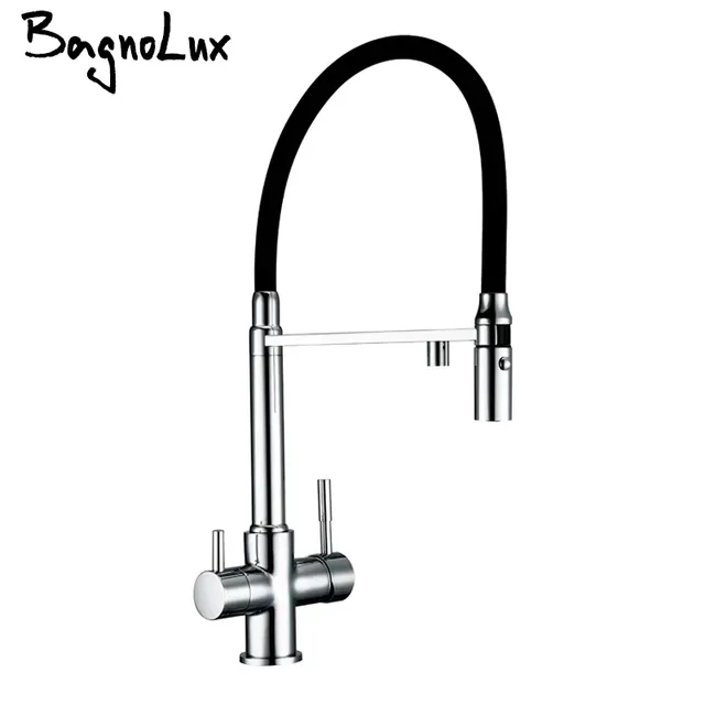 Bagnéritage-Tuyau d'évier de cuisine en cuivre chromé F/05 – vue 2