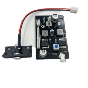 carte alimentation remplacement PS1 Playstation classique 12V 3A PCB noir prise jack connecteurs JST câbles rouge condensateurs montage