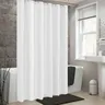 Rideau de bain blanc en polyester imperméable – vue 2