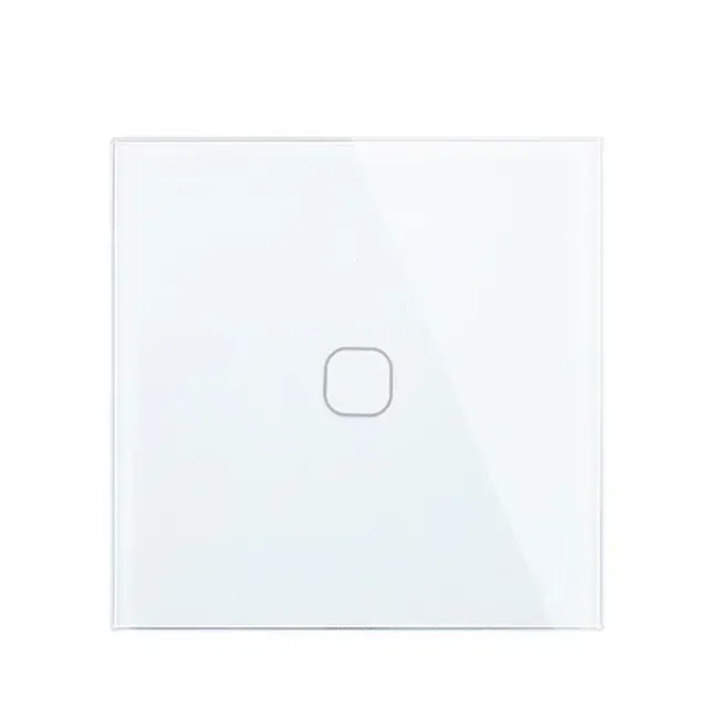 Interrupteur tactile mural verre cristal blanc panneau… – vue 3
